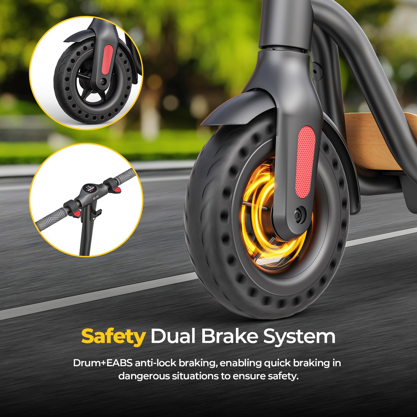 Electric Scooter,Electric Scooter Adults for Commuting, 15.5mph, 7800mah Battery, Dual Brakes, 3-Speed Gear, for Teens & Adults