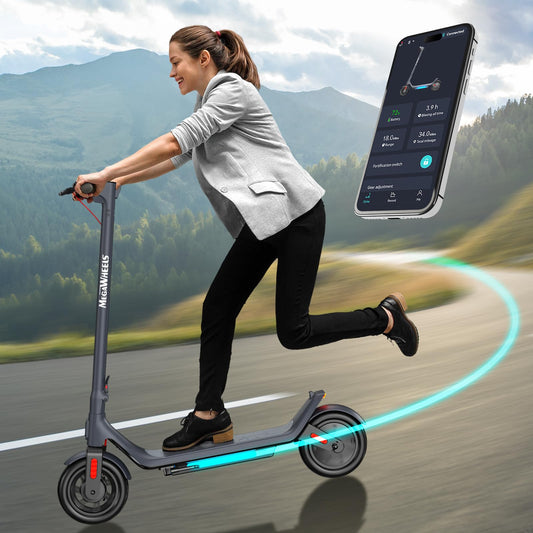 Electric Scooter,Electric Scooter for Adults 31 Miles Range,10in Pneumatic Tires,500W Motor,E Scooter with Smart APP Control for Commuting, Outdoor, Short Travel