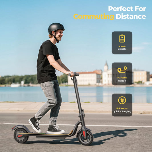 Electric Scooter,Electric Scooter Adults for Commuting, 15.5mph, 7800mah Battery, Dual Brakes, 3-Speed Gear, for Teens & Adults