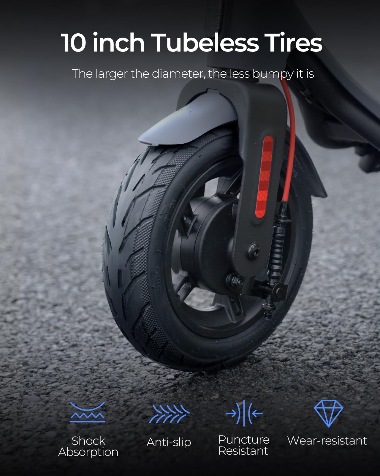 Electric Scooter,Electric Scooter for Adults 31 Miles Range,10in Pneumatic Tires,500W Motor,E Scooter with Smart APP Control for Commuting, Outdoor, Short Travel